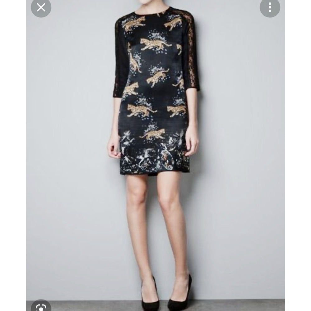 ZARA Silky Lace Mini Dress Tunic XS